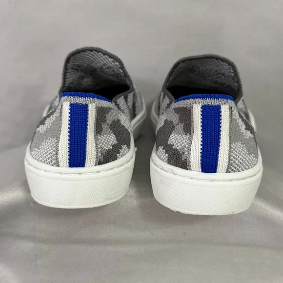 Rothy’s Kids 13 Sneakers Loafers Gray Camo Slip On Shoes Comfort Washable Soft - Picture 5 of 10